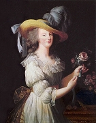 Marie Antoinette mit Hut und Rose von Vigee-Lebrun WIkipedia